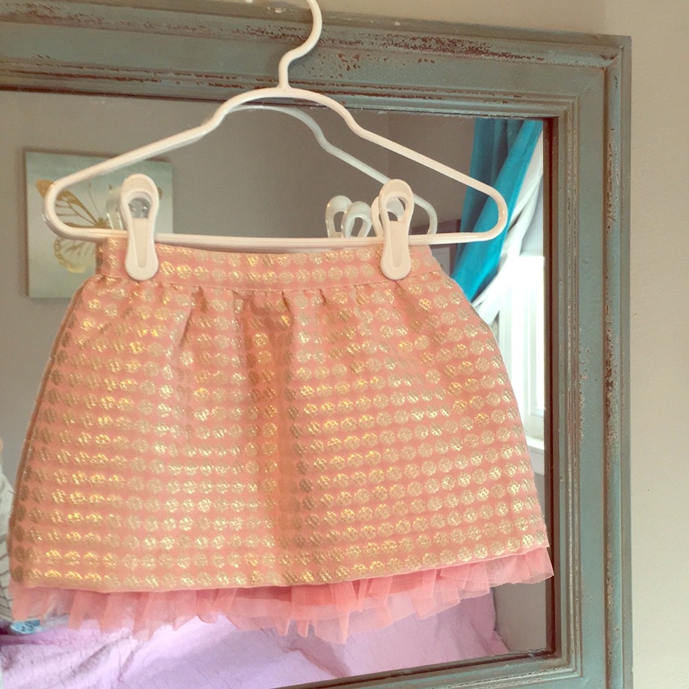 Lined mixed media skirt